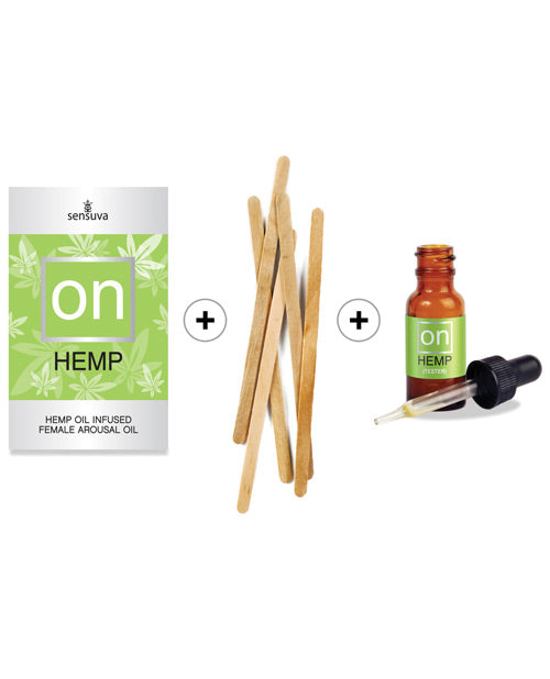 Sensuva ON Hemp Oil Infused Female Arousal Oil 12 pc Refill Kit w/Tester & Stir Sticks