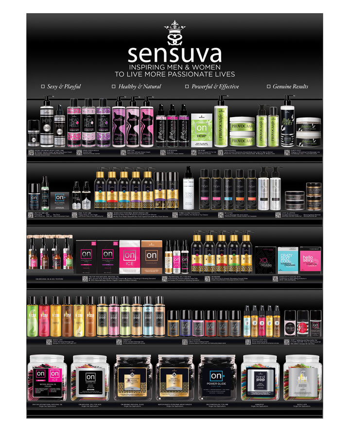 Sensuva Deluxe Five Shelf Wall Display - Drop Ship from Manufacturer Only