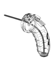 Shots Man Cage 4.5' w/Silicone Urethral Sounding - Clear