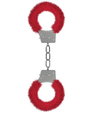 Shots Ouch Beginner's Handcuffs Furry - Red