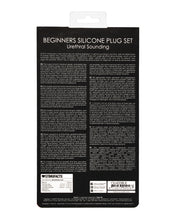 Shots Ouch Urethral Sounding Beginner's Silicone Plug Set - Black