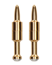 Shots Ouch Pin Magnetic Nipple Clamps - Gold