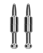 Shots Ouch Pin Magnetic Nipple Clamps - Silver