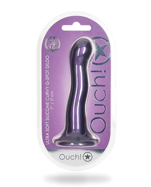 Shots Ouch 7' Curvy G-Spot Dildo - Metallic Purple