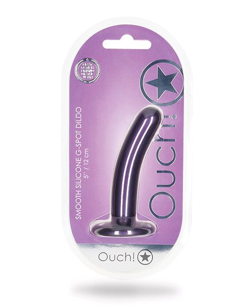 Shots Ouch 5' Smooth G-Spot Dildo - Metallic Purple