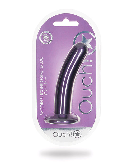 Shots Ouch 6' Smooth G-Spot Dildo - Metallic Purple