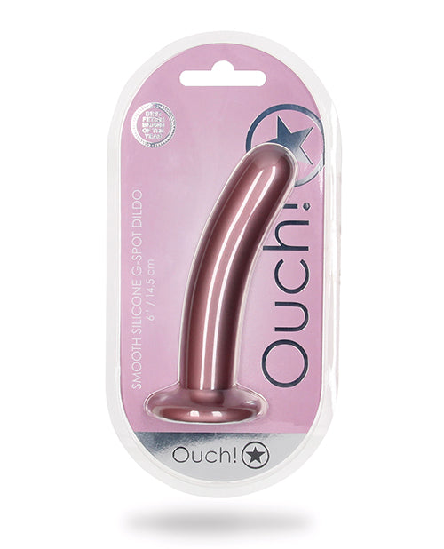 Shots Ouch 6' Smooth G-Spot Dildo - Rose Gold