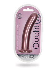 Shots Ouch 7' Smooth G-Spot Dildo - Rose Gold