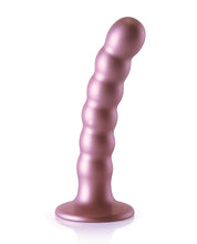 Shots Ouch 5' Beaded G-Spot Dildo - Rose Gold