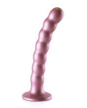 Shots Ouch 6.5' Beaded G-Spot Dildo - Rose Gold
