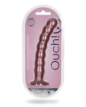 Shots Ouch 8' Beaded G-Spot Dildo - Rose Gold