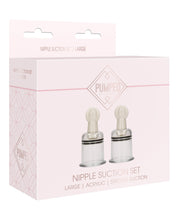 Shots Pumped Nipple Suction Set - Large Clear