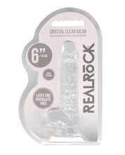 Shots RealRock Realistic Crystal Clear 6' Dildo w/Balls - Transparent Clear