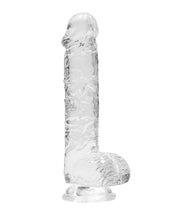 Shots RealRock Realistic Crystal Clear 6' Dildo w/Balls - Transparent Clear