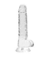 Shots RealRock Realistic Crystal Clear 7' Dildo w/Balls - Transparent Clear