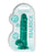 Shots RealRock Realistic Crystal Clear 7' Dildo w/Balls - Turquoise