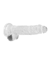 Shots RealRock Realistic Crystal Clear 8' Dildo w/Balls - Transparent Clear