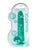 Shots RealRock Realistic Crystal Clear 8' Dildo w/Balls - Turquoise