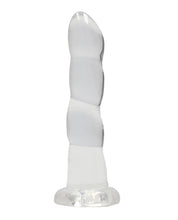 Shots RealRock Crystal Clear 7" Rippled Dildo - Transparent