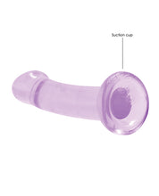 Shots RealRock Crystal Clear 7" Dildo - Purple