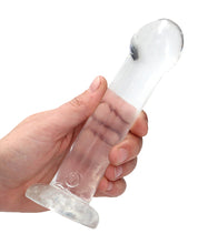 Shots RealRock Crystal Clear 7" Dildo - Transparent