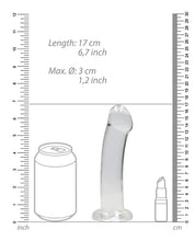 Shots RealRock Crystal Clear 7" Dildo - Transparent