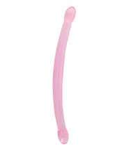 Shots RealRock Crystal Clear 17' Double Dildo - Pink