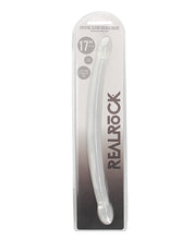 Shots RealRock Crystal Clear 17' Double Dildo - Transparent