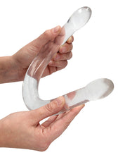 Shots RealRock Crystal Clear 17' Double Dildo - Transparent