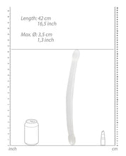 Shots RealRock Crystal Clear 17' Double Dildo - Transparent