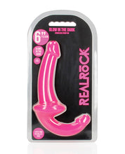 Shots RealRock 6' Strapless Strap On Glow in the Dark - Neon Pink