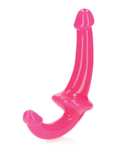 Shots RealRock 6' Strapless Strap On Glow in the Dark - Neon Pink