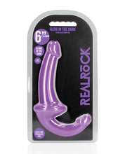 Shots RealRock 6' Strapless Strap On Glow in the Dark - Neon Purple