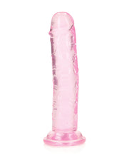 Shots RealRock Crystal Clear 6' Straight Dildo w/Suction Cup - Pink