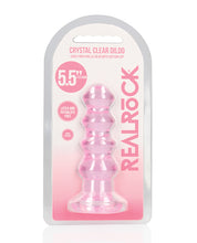 Shots RealRock Crystal Clear 5.5' Curvy Dildo/Butt Plug - Pink