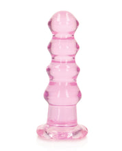 Shots RealRock Crystal Clear 5.5' Curvy Dildo/Butt Plug - Pink
