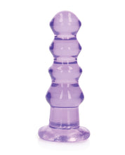 Shots RealRock Crystal Clear 5.5' Curvy Dildo/Butt Plug - Purple