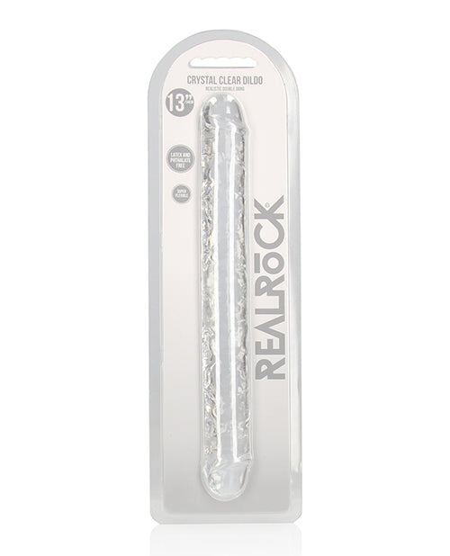 Shots RealRock Crystal Clear 13' Double Dildo - Transparent