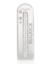 Shots RealRock Crystal Clear 13' Double Dildo - Transparent