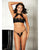 Collared Lace Bra & Thong Black 32
