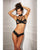 Absolutely Beautiful Stretch Lace Collard Bra & Panty (Goes w/SOH31549) Black 34