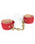 Spartacus PU Ankle Cuffs w/Plush Lining - Red