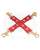 Spartacus PU Hog Tie w/Gold Hardware - Red