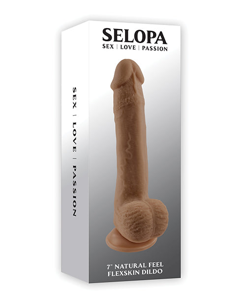 Selopa Natural Feel 7' Flexskin Dildo - Dark