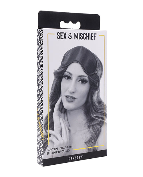 Sex & Mischief Satin Blindfold - Black