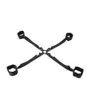 Sportsheets Velvet Noir Adjustable Hog Tie & Cuff Set - Black