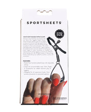 Sportsheets Velvet Noir Tuggable Nipple Clamps - Black