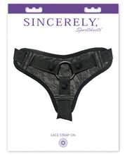 Sincerely Lace Strap-On - Black