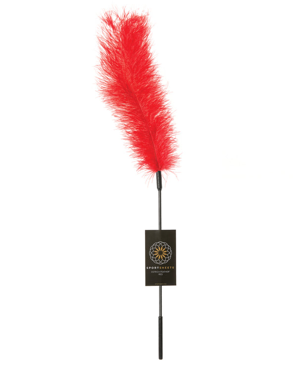 Sportsheets Body Tickler Ostrich Feather - Red