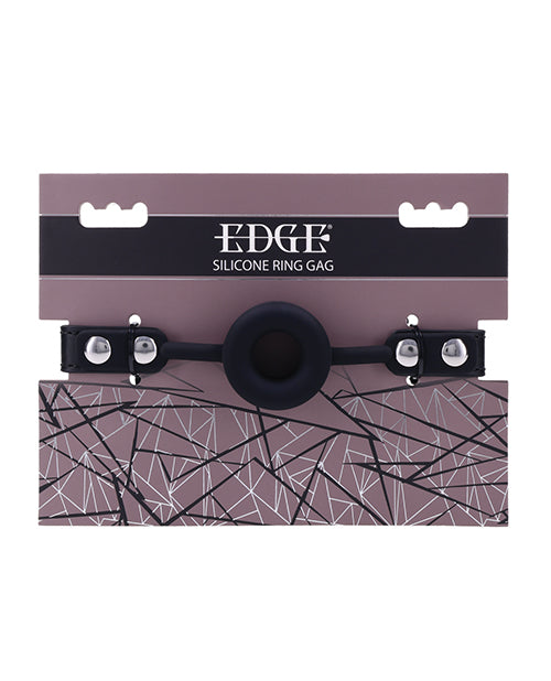 Edge Silicone Ring Gag - Black